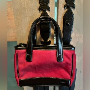 DKNY Mini tote Red/Black Darling excellent used condition